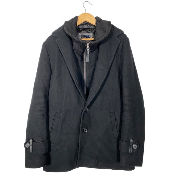 Mackage for Holt Renfrew 2-in-1 Convertible Wool Long Coat mens size Size 42 - Picture 1 of 10